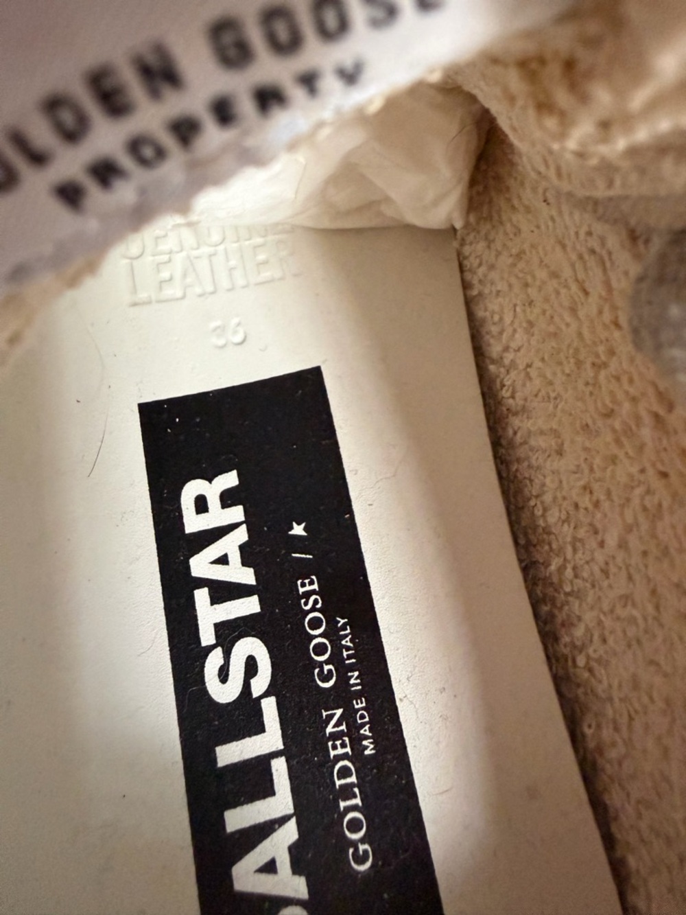 Golden Goose Ball Star Sneakers Leopard Star White Leather with Gray Laces sz 36 - Picture 9 of 10